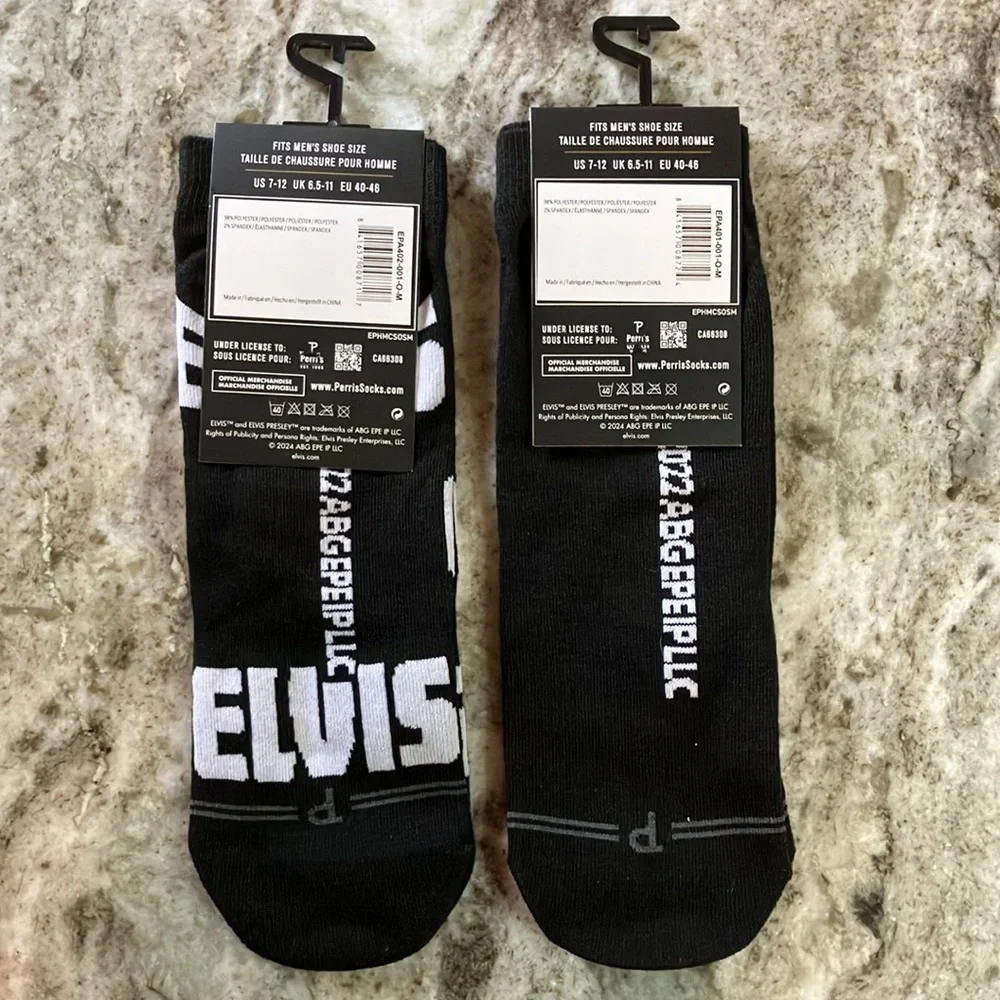 2 Pair Elvis Presley Unisex Socks